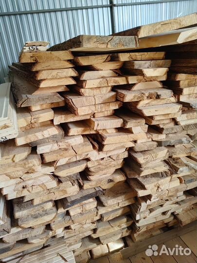 Доска необрезная липа сухая