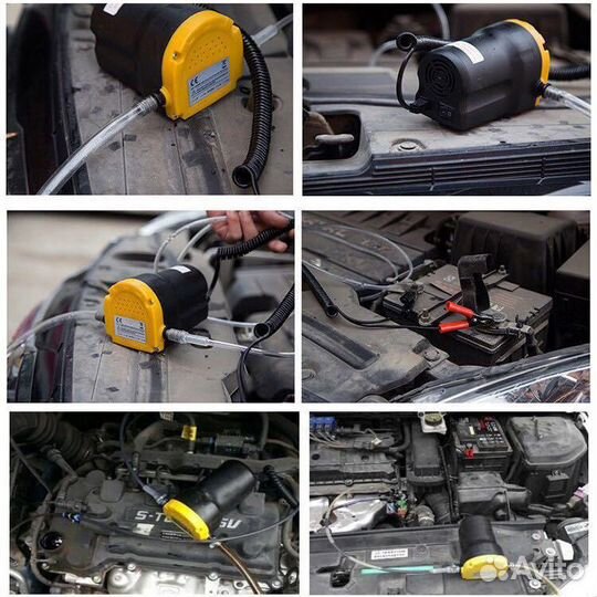 Насос для откачки масла через щуп 12в