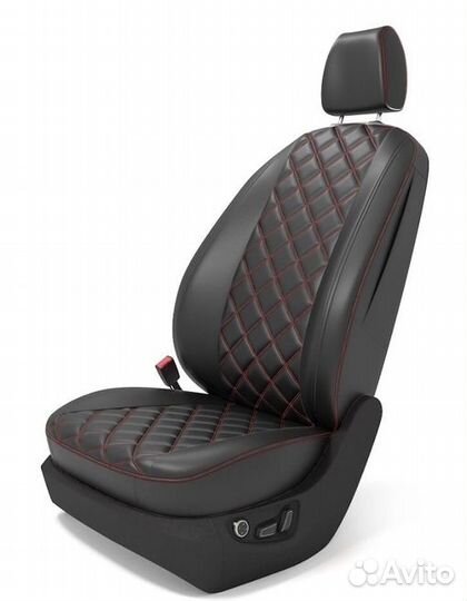 Авточехлы из экокожи 3D Ромб - Renault Duster 1