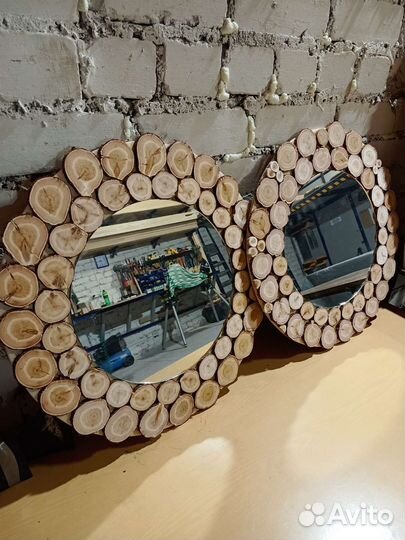 Зеркало в раме (можжевельник)