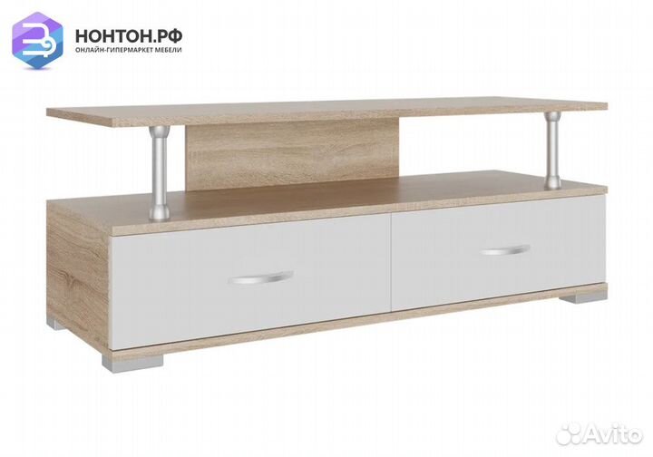 Тумба TV-5A дуб сонома светлый / белая шагрень