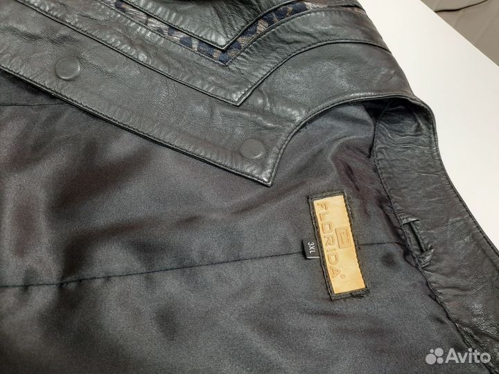 Куртка кожаная женская демисезонная