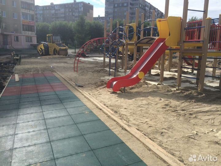 Резиновая плитка собственное производство