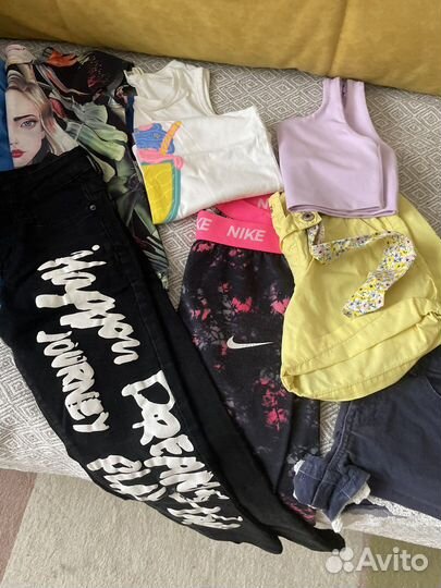 Летние вещи пакетом для девочек 122 128