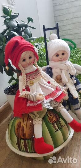 Кукла Тролька, ручной работы,новогодние игрушки