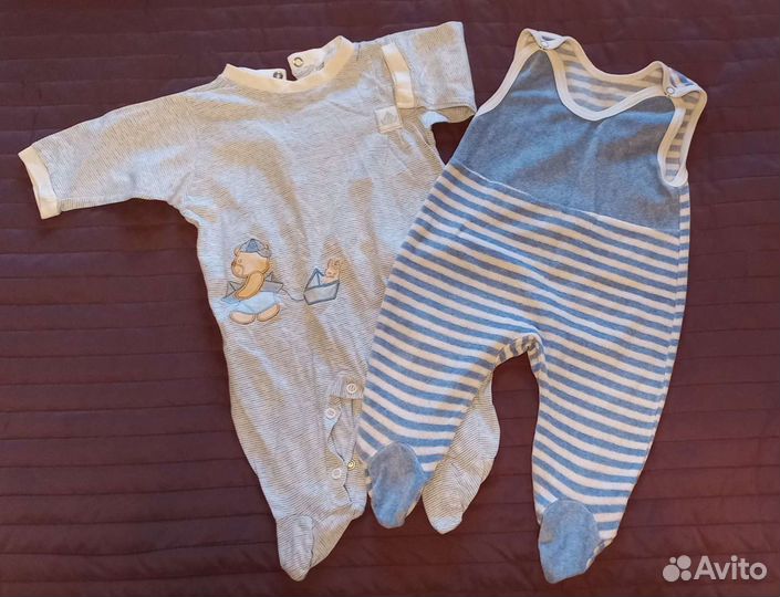 Ползунки, слипы, песочник на 1-3 мес