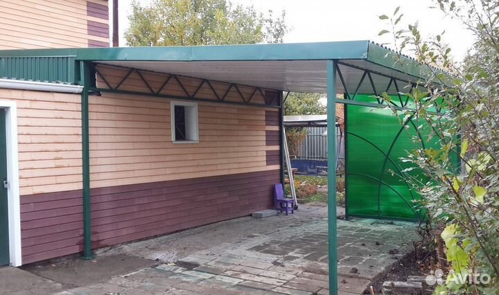 Навесы из металлочерепицы