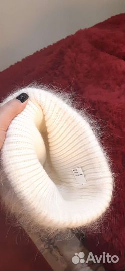 Шапка женская вязаная ангора