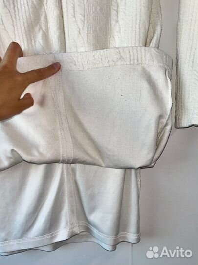 Белое теплое платье