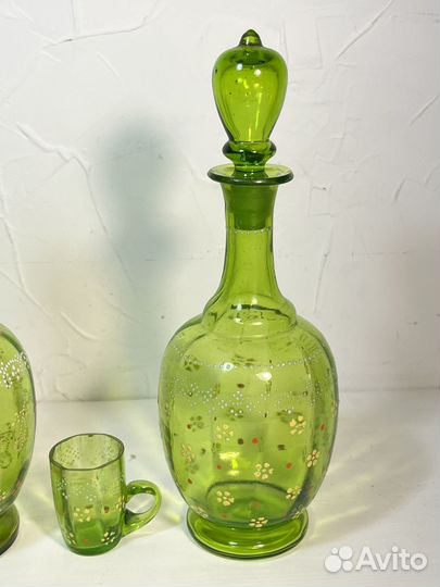 Графин антикварный и стопка, стекло, ри, до 1917 г