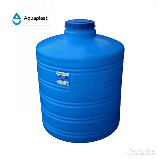 Резервуар пластиковый 1 тонна для гсм и топлива (в