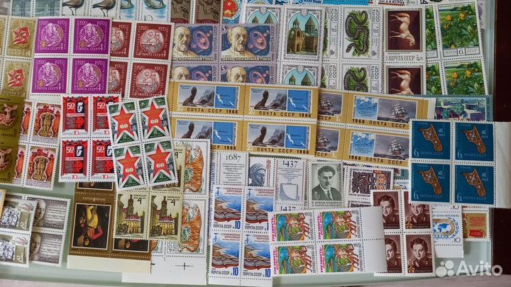 Марки СССР 100 чистых квартблоков за все