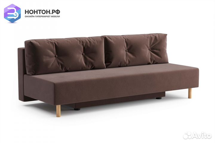 Диван еврокнижка Сайле коричневый