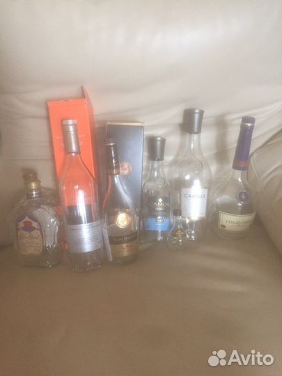 Бутылки из под элитного алкоголя