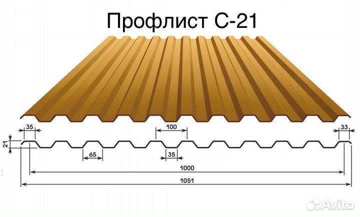 Профнастил с-8, с-10 и др