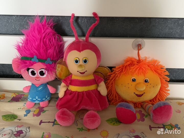 Мягкие игрушки:Миньоны, Мишка, собачки