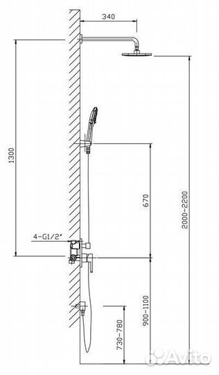 Душевая система Timo Selene SX-2069/00 SM1113