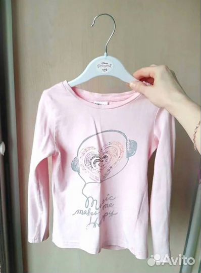 Лонгслив для девочки 110 116 тонковка