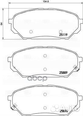 Колодки тормозные дисковые перед PF4234 Tri