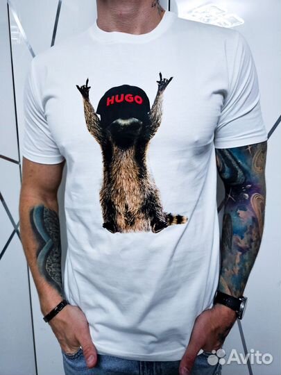 Футболка hugo boss енот