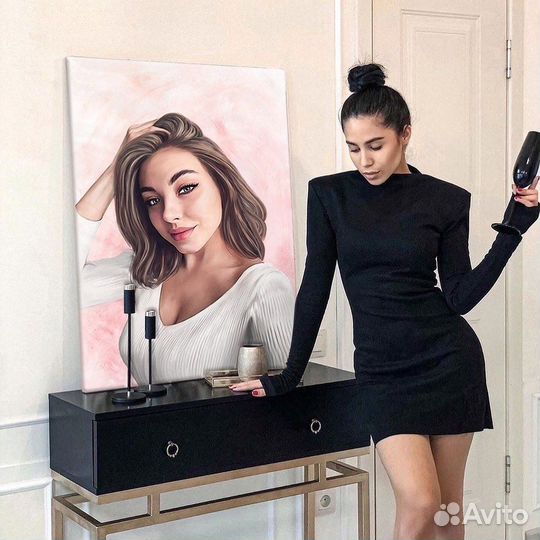 Портрет по фото. картина на холсте