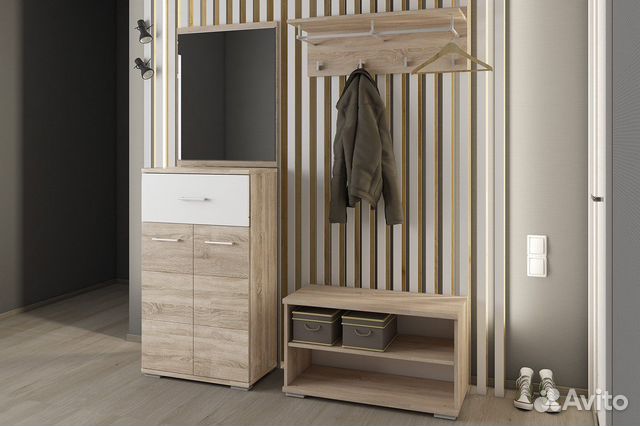 Прихожая hoff: тумба, обувница, вешалка настенная