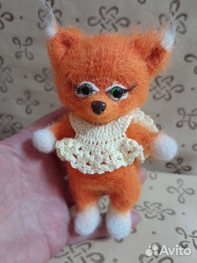 Игрушка вязаная, ручки и ножки подвижные