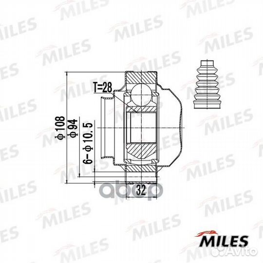 ШРУС внутренний GA10084 Miles