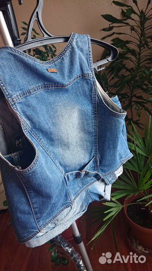 Женские джинсовые шорты с желеткой