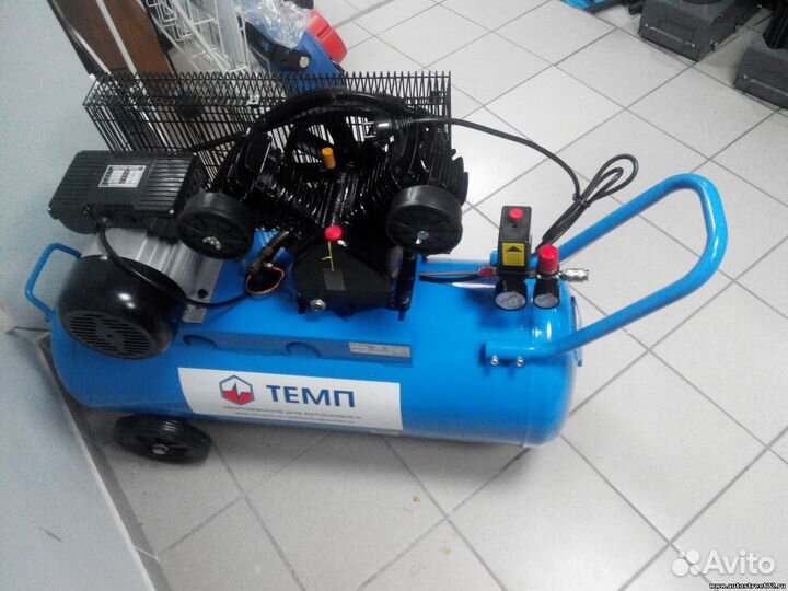 Компрессор темп 100л ресивер, 330 л/м. 380В