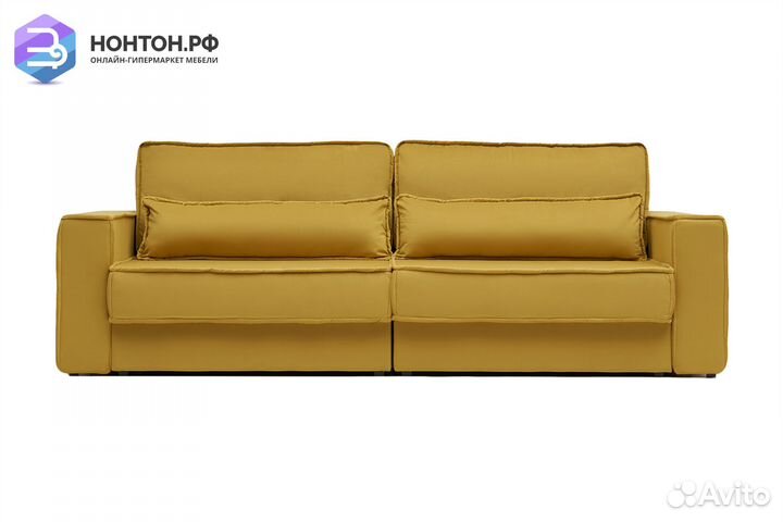 Диван тик-так Сохо 3-х местный горчичный