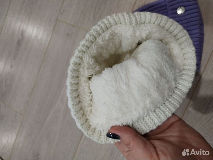 Шапка для девочки зимняя и весна-осень на 92-98