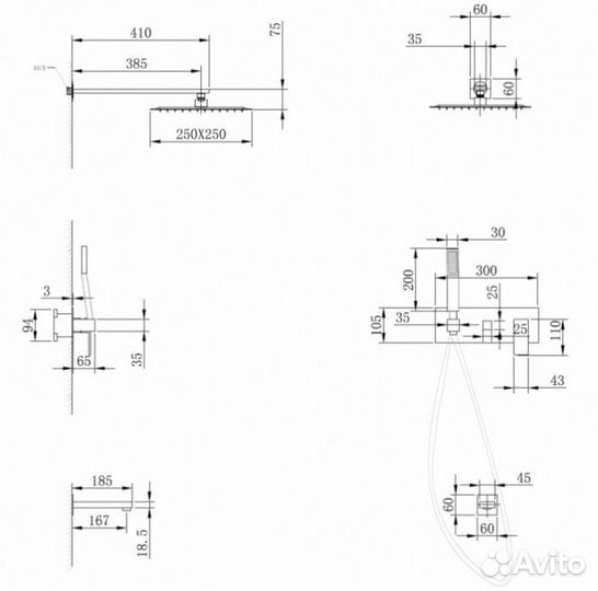 Душевая система Abber Daheim AF8217B