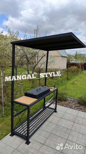 Мангал с печью под казан