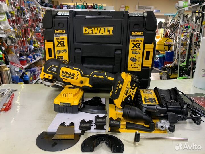 Аккумуляторный мультитул dewalt DCS356P2 (18в)
