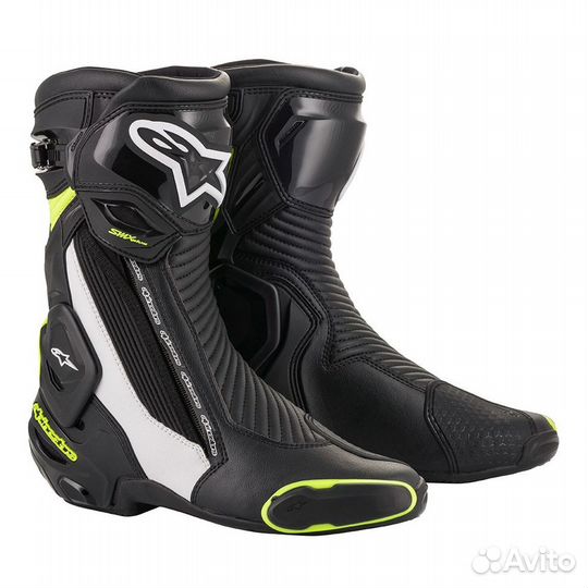 Alpinestars Мотоботы SMX plus V2 boots Черно-белые