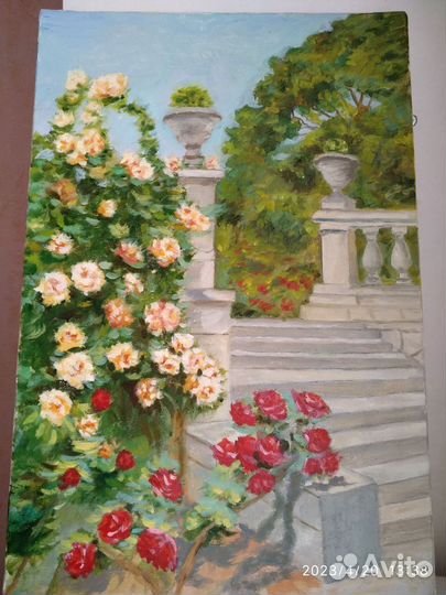 Картина маслом на холсте цветы 3040