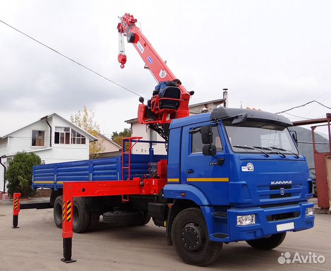 Аренда и услуги манипулятора камаз. Стрела 8тн