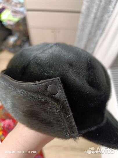 Мужская зимняя кепка из нерпы