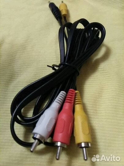 Кабель тв 3 rca на 2 jack
