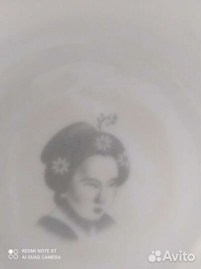 Чашка с блюдцем костяной фарфор Япония, 2 компл