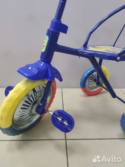 Детский трехколесный велосипед Синий
