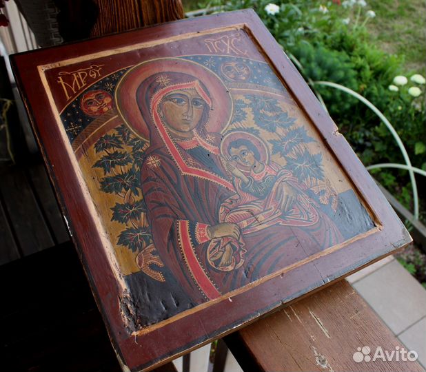 Старая Икона Богородица Млекопитательница 41*36