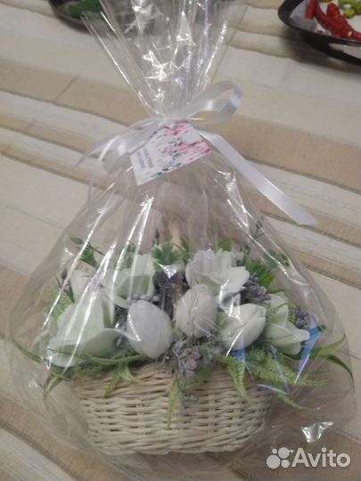 Букет цветов из мыла