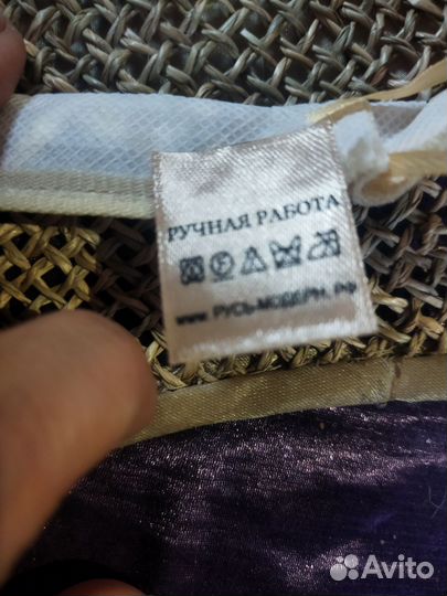 Шляпа ручной работы из соломки