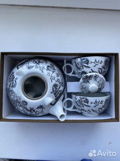 Чайный набор новый на 2 персоны, 5 предметов