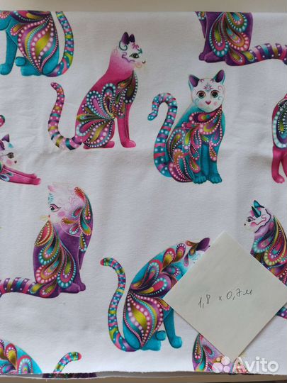 Ткань футер 2х нитка разные принты