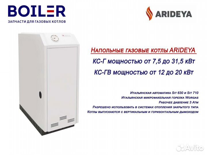 Напольные газовые котлы Arideya