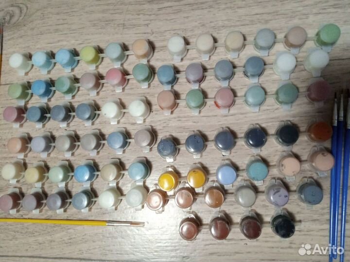 Остатки красок для рисования картин по номерам