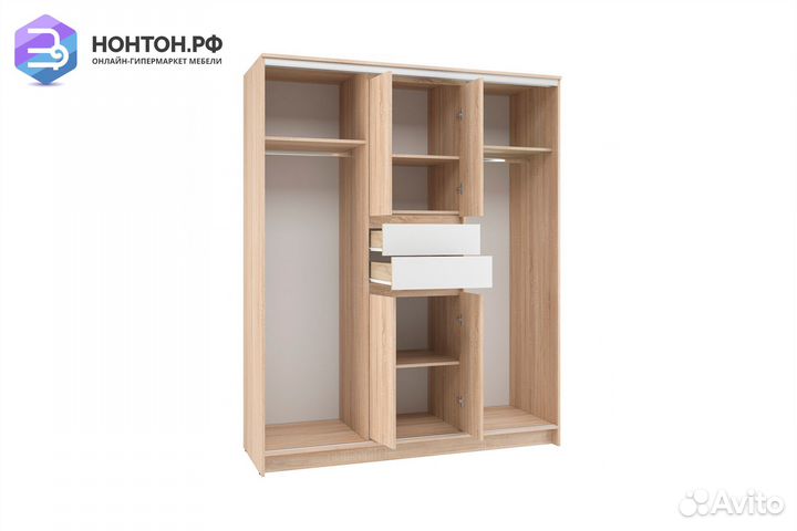 Шкаф-купе Эдем 1.7м дуб сонома / белый
